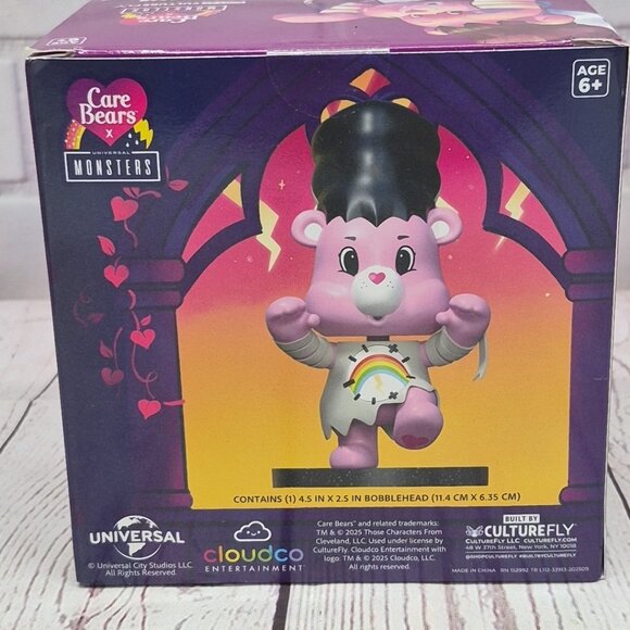 Care Bears Cheer Bear as Bride Of Frankenstein 4.5in Bobblehead NIB - Picture 4 of 7